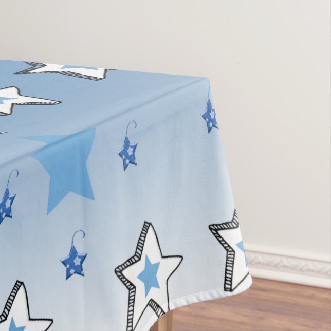 Nappe de Noël, Étoiles Bleues (In Situ)
