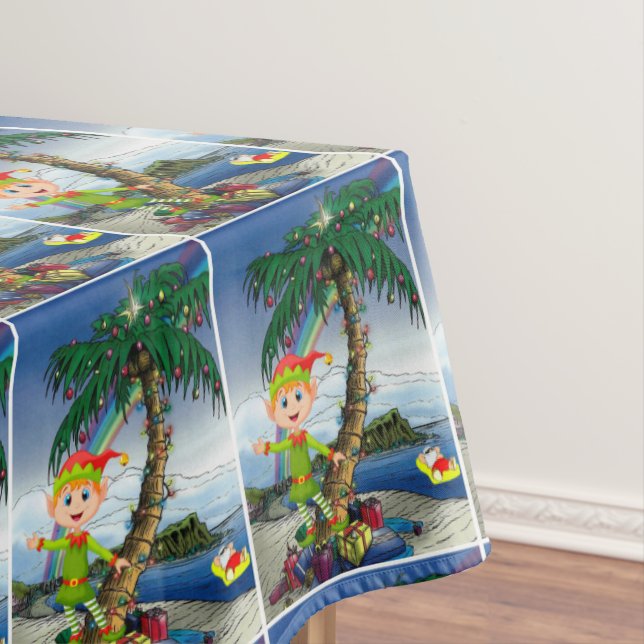 Nappe de Noël, Joyeux Noël, Beach Père Noël (In Situ)