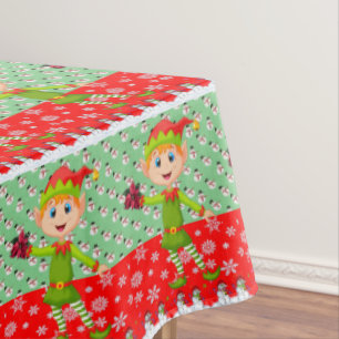 Nappe de Noël, Joyeux Noël, Elfe