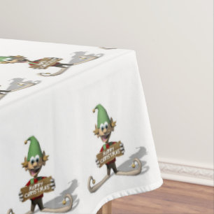 Nappe de Noël, Joyeux Noël, Elfe