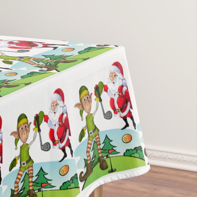 Nappe de Noël, Joyeux Noël, Père Noël Golf (In Situ)