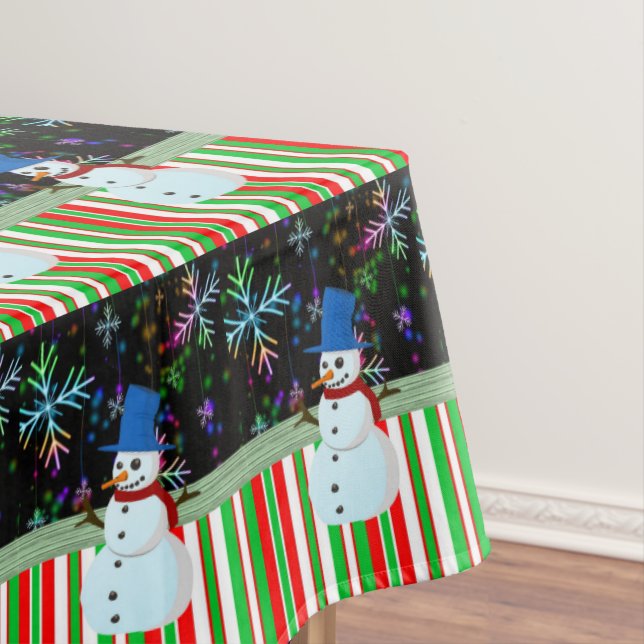 Nappe de Noël, Joyeux Noël, Snowman (In Situ)