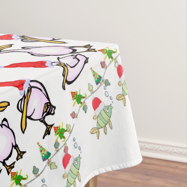 Nappe de Noël, Joyeux poisson pélican de Noël (In Situ)