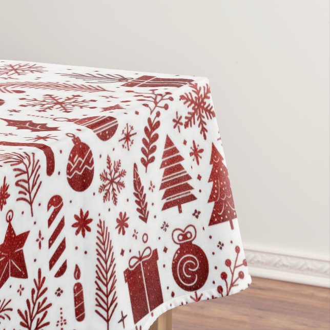 Nappe de Noël rouge blanc (In Situ)