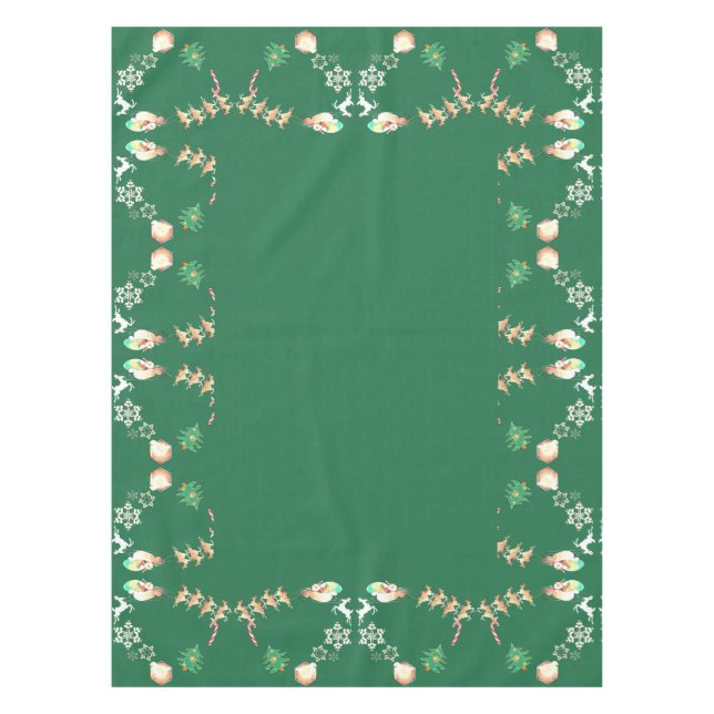 Nappe de Père Noël et de rennes de Noël (Devant)