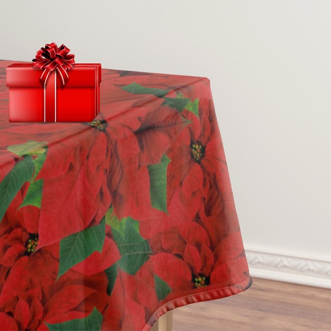 Nappe de Poinsettia festive Repas de Noël (Créateur téléchargé)