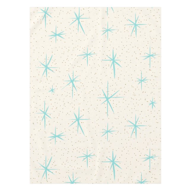 Nappe de Starbursts de turquoise d'âge d'espace (Devant)