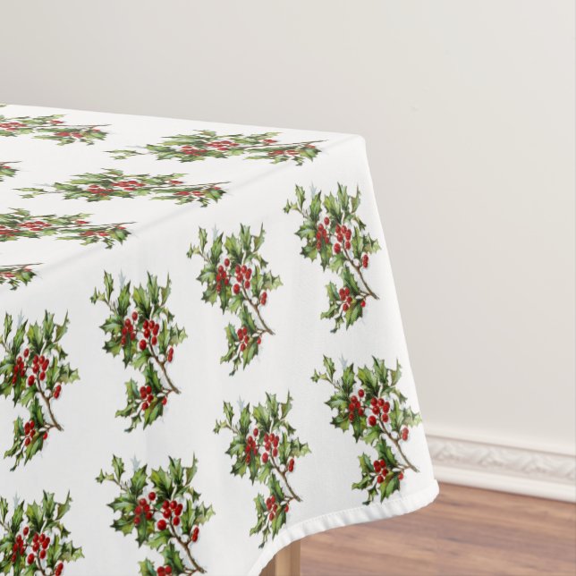 Nappe De Style Rétro Holiday Holly (In Situ)