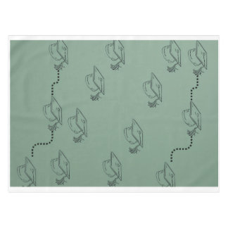 Nappe de table à motif de remise de diplômes vert