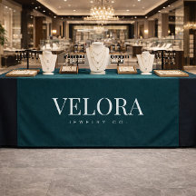 Nappe de table avec logo d'entreprise de bijoux mo