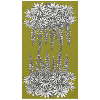 Nappe de table botanique jaune de lupin