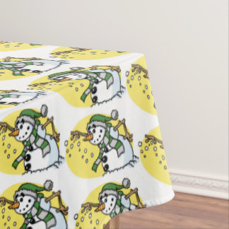 Nappe de table classique vintage bonhomme de neige