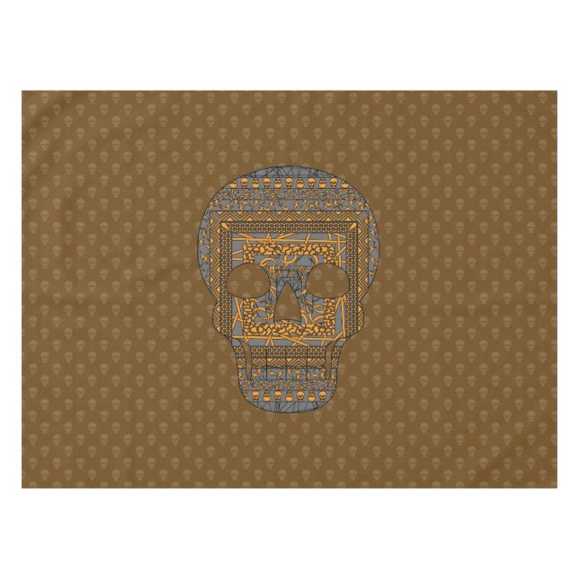 Nappe de table crâne d'Halloween (Devant (Horizontal))