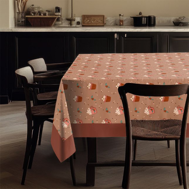 Nappe de table de vacances pastel idée cadeau groo (Pastel Holiday Tablecloth Groovy 70s Gift Idea)