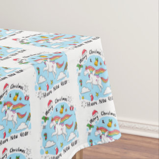 Nappe de table licorne de Noël classique