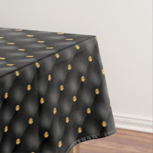 Nappe de table noir et or