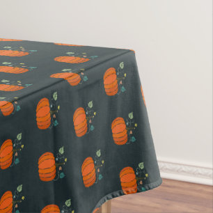 Nappe de table noire pour citrouille d'Halloween d