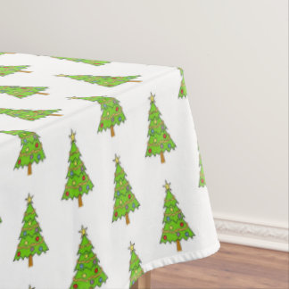 Nappe de table sapin de Noël vert classique lumine