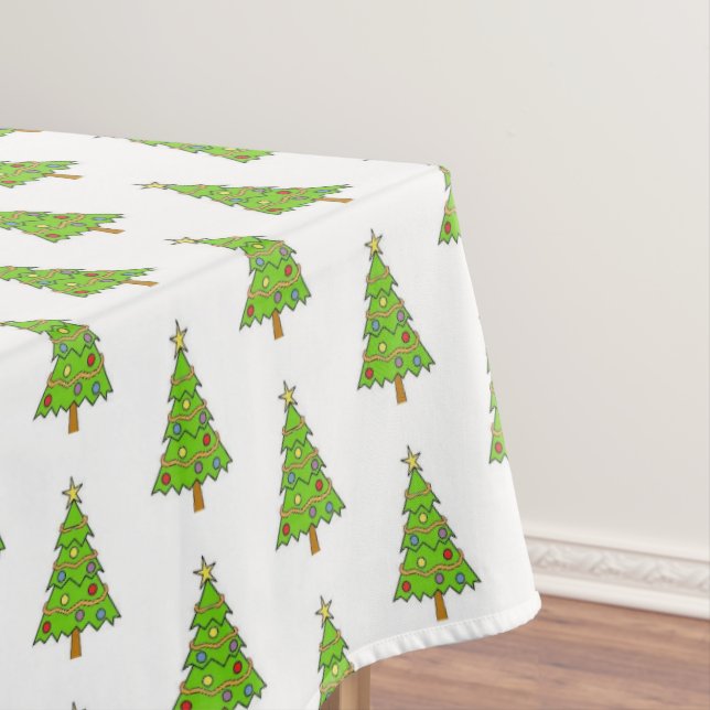 Nappe de table sapin de Noël vert classique lumine (In Situ)