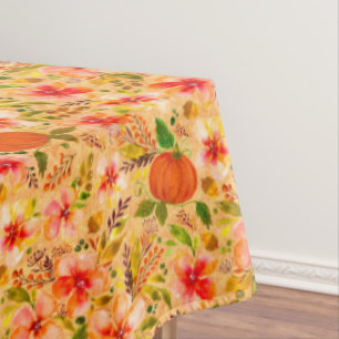 Nappe Décor d'automne floral et Citrouille-récolte