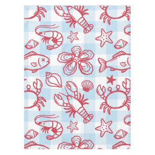 Nappe Décor de cuisine gingham de bord de mer chic