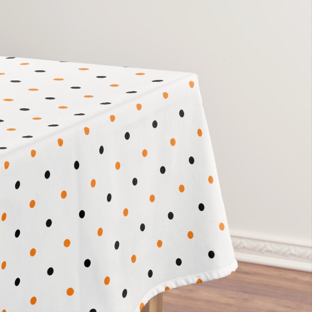 Nappe Décor Pois chic et orange d'Halloween (In Situ)