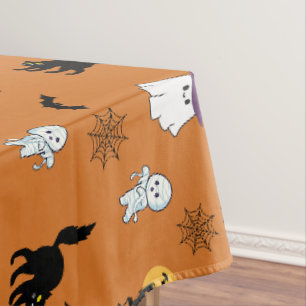 Nappe Décoration de maison orange pour Halloween avec de