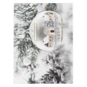 Nappe Décorations de Noël Vintage Ornements Aquarelle