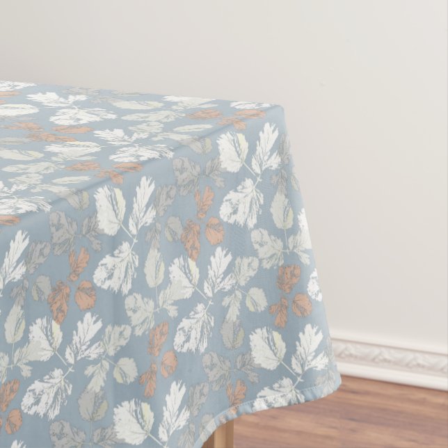 Nappe Delicate twigs with leaves on blue. Shower Curtain (In Situ)