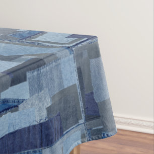 Nappe Denim Shibori de patchwork de blue-jean de Boro