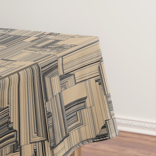 Nappe Design Art déco noir et tano (In Situ)