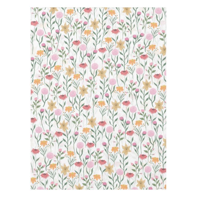 Nappe Design couleur Fleur sauvage aquarelle (Devant)
