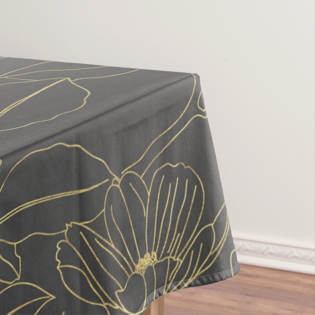 Nappe Design de fleurs de jardin simples or (In Situ)