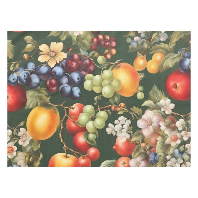 Nappe Design italien élégant avec Fruits et Fleurs (Devant (Horizontal))
