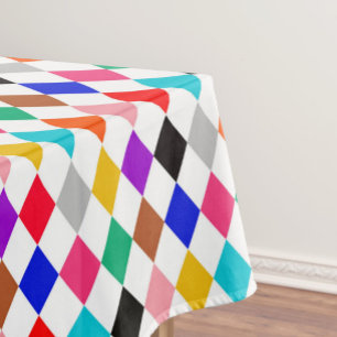 Nappe Design Motif multicolore Harlequin Diamonds