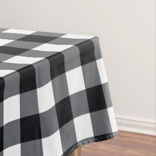 Nappe Designer en vichy motif noir et blanc