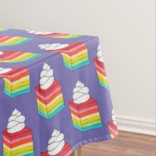 Nappe Dessert de salade rétro-arc-en-ciel de sept couche