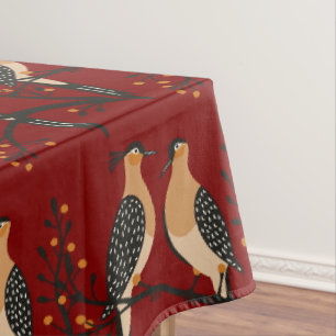 Nappe Deux tourterelles Pochoir découpé Style Rétro 7