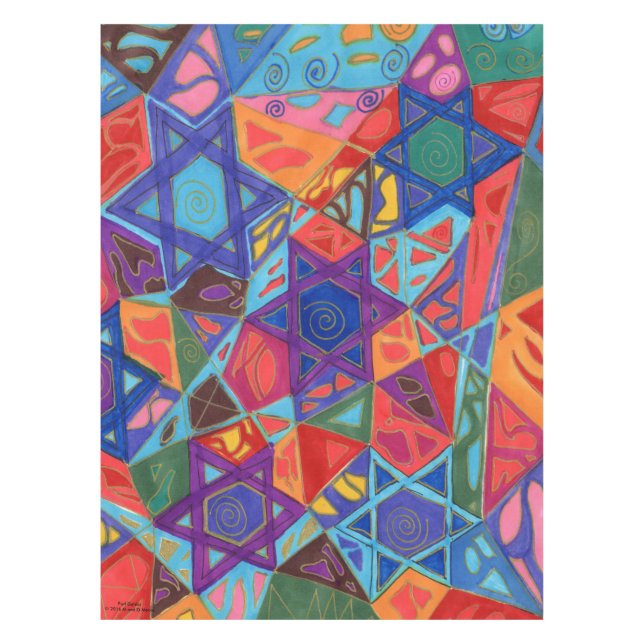 Nappe d'Hanoukka festive (Devant)