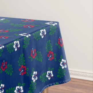 Nappe d'Hibiscus rouge et blanc