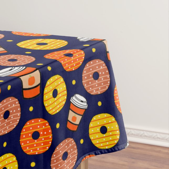 Nappe Donuts et café de automne citrouille Thanksgiving  (In Situ)