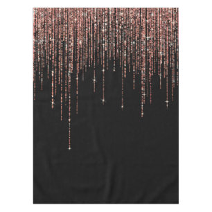 Nappe Dory Rose Noire Gold Sparkly Glitter Fringe