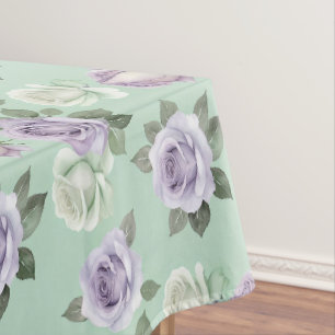 Nappe Douces Roses Lilas Et Blanches Avec Effets Aquarel