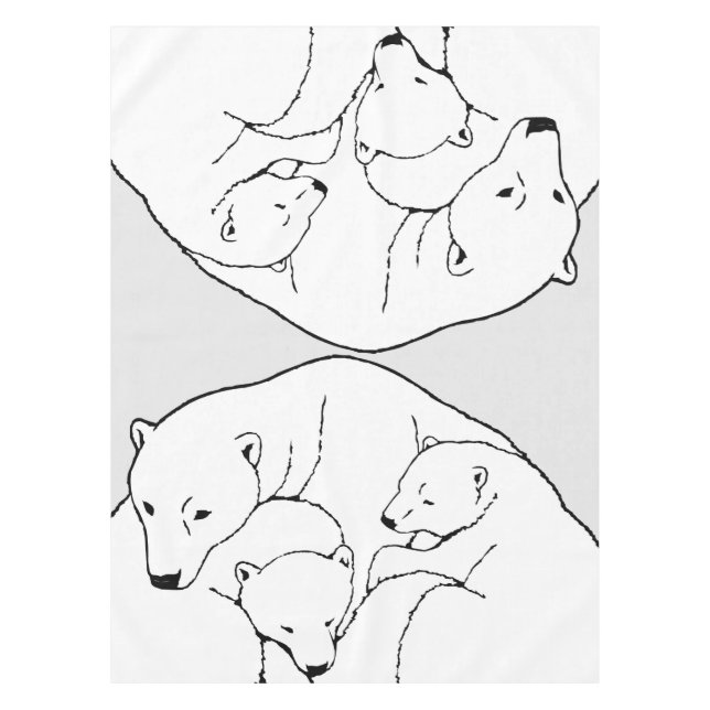 Nappe d'ours polaire Ours ours Ours w. Nappe d'art (Devant)
