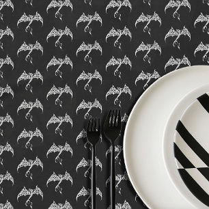 Nappe Dragon tribal celtique noir blanc