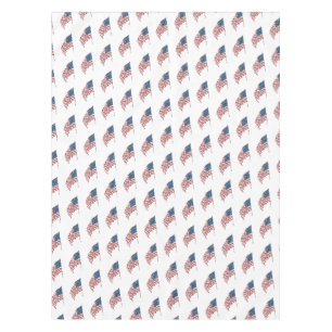 Nappe Drapeau américain patriotique vintage au vent