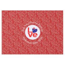 Drapeau Australien Cœur AMOUR Rouge Texte Personna
