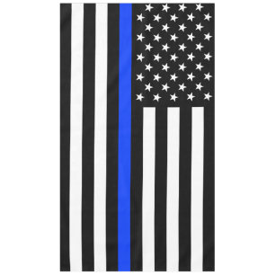 Nappe Drapeau de police de la Ligne Bleue Mince