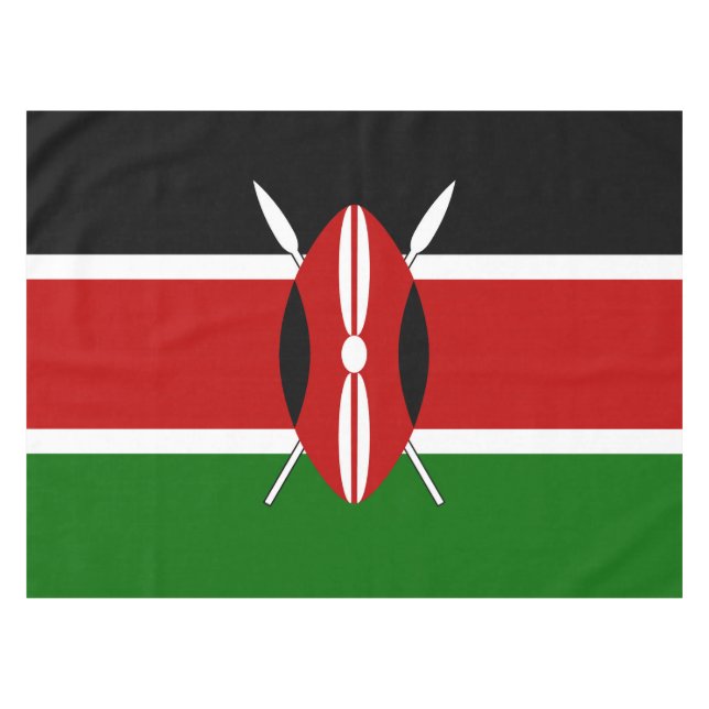 Nappe Drapeau du Kenya Massaï Bendera ya Kenya (Devant (Horizontal))