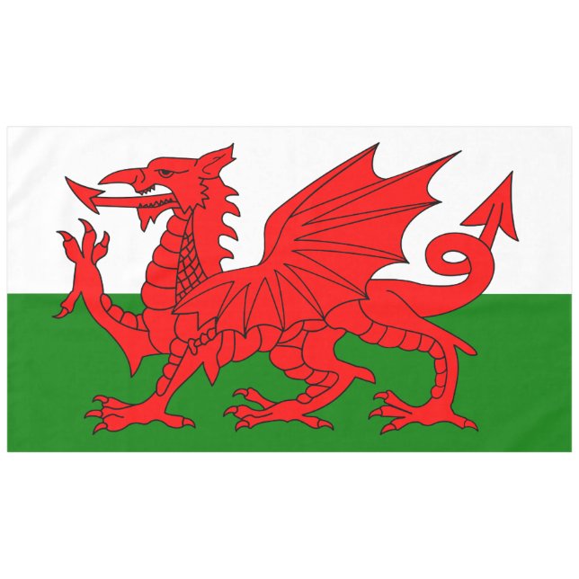 Nappe Drapeau gallois dragon rouge gallois (Devant (Horizontal))